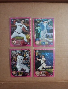 2023 Topps Chrome Baseball Lot (4) Rc's Eaton Nelson Sp Magenta Speckle #/350 Sp - Picture 1 of 2