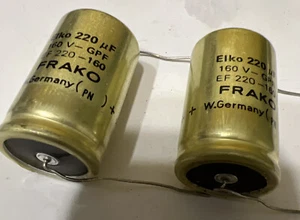 FRAKO 160 Volt  220uF Electrolytic Cap’s  Axial  GPF (PN Black  Mark Lot of  2 - Picture 1 of 14