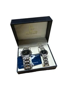 Vintage Calvin Hill Quartz Japan Movement - His And Her Watch Set - New Battery - Picture 1 of 4