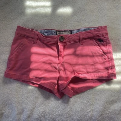 Abercrombie Cut Stretch Pink Shorts Youth 16 Y2K - Image 1 of 4