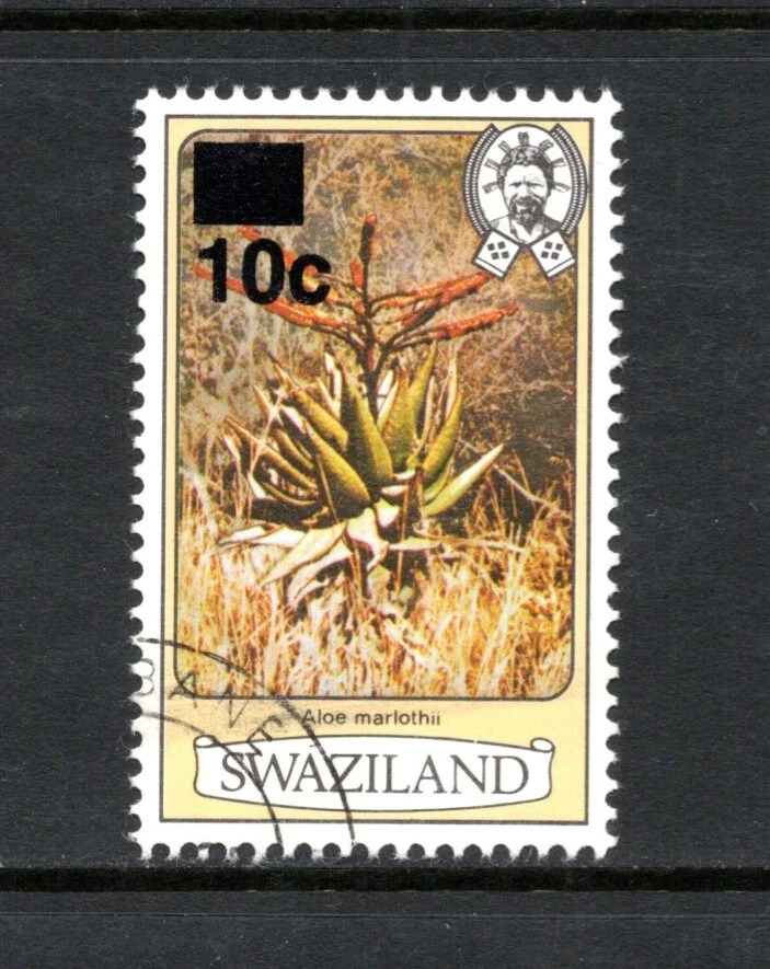 R5813   Swaziland 1984  flora  SURCHARGED - perf 12,  no inscription  1v. used - Image 1 of 1