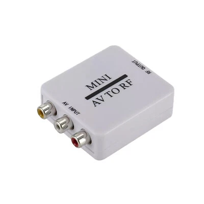 RCA/Composite A/V To RF/Coax/Coaxial Converter RF Modulator AV 2 COAX Adapter-go - Image 1 of 4