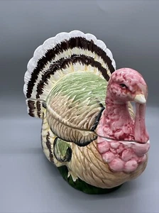 Piatto Vintage Ceramica Tom Turkey Ringraziamento Coperchio Gravy Boat Autunno Autunno Decorazione - Foto 1 di 15
