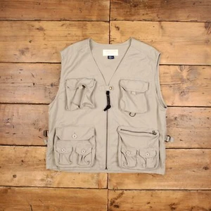 Chaleco de pesca utilitario Tommy Hilfiger vintage al aire libre XL beige - Imagen 1 de 7