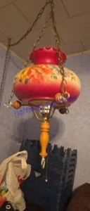 Vintage Mid Century  13" Wide Hanging Swag Lamp Light (Works) - Picture 1 of 3