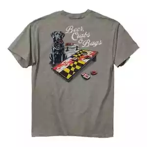 Nueva CAMISETA MARYLAND Cervezas Cangrejos y Bolsas Negro LAB Cornhole - Imagen 1 de 2