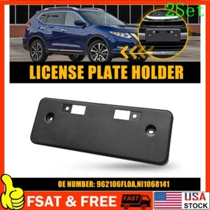 For 17-20 Rogue Nissan Front Bumper License Frame Plate Tag Holder Bracket 2Set - Bild 1 von 16