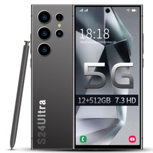 S24 Ultra Android 12GB+512GB 7.3" 5G Smartphone Unlocked Mobile Phones - Imagen 1 de 33