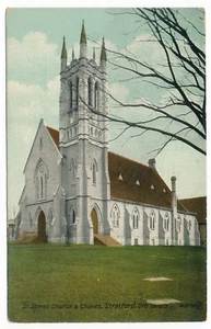 Postal de la Iglesia Anglicana de St. James Stratford Ontario EN el Condado de Perth - Imagen 1 de 2