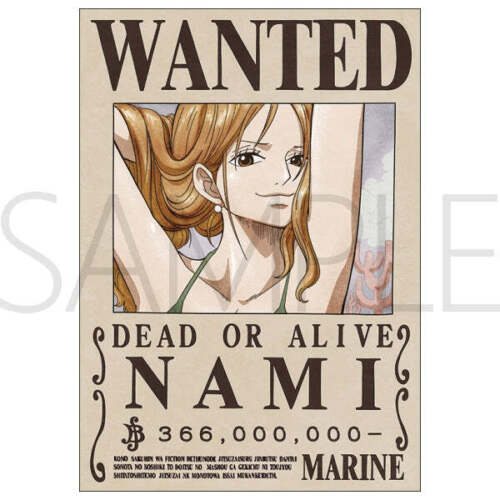 [Une pièce] Affiche recherchée marine Nami 366M magasin officiel japonais Mugiwara 42 x 30 cm