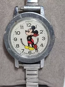 Cinturino Espansione Orologio Da Polso Vintage Bradley Topolino NON TESTATO - Foto 1 di 10