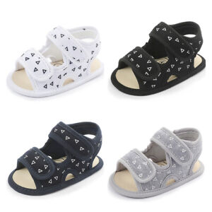 Newborn Baby Boy Crib Shoes Infant Child Triangle Summer Sandals 0-6 6-12 12-18M
