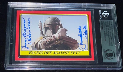 Jeremy Bulloch & Jason Wingreen "BOBA FETT" Signed Topps Card (RC) BAS Beckett - Image 1 of 3