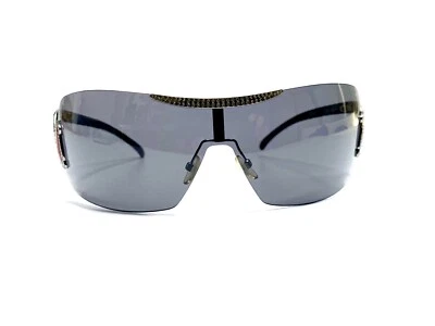 VTG Valentino Black Silver Red Wrap Studded Sunglasses Italy 5416/S XF2P8 105 - Image 1 of 4