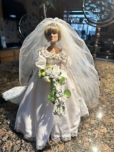 The Princess Diana 19” Porcelain Wedding Dress Bride Doll by Aston Drake.