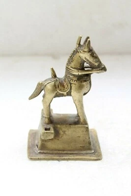 古董原版手工制作纯色青铜部落马雕像 NH3765 — 第 1/4 张图片