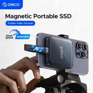ORICO Magnetisch Portable SSD USB 3.2 20Gbps 4K ProRes Video for iPhone 15 Pro - Bild 1 von 8