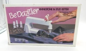 Vintage 80s Bedazzler Rhinestone Stud Setter Instruction & Patterns Original Box - Picture 1 of 18