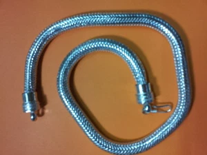 collana bagno argento indiano OLTRE 220 gr INDIAN SILVER snake necklace 50 CM - Foto 1 di 1