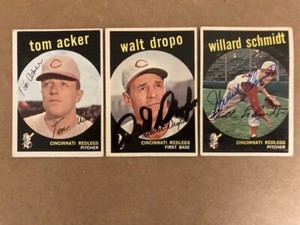 Tom Acker  Autographed  Signed 1959 Topps Card with COA