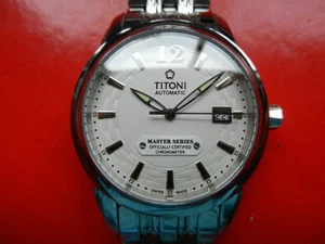 Swiss Titoni Master Series Date Automatic Officially Certified Chronometer Mint - Picture 1 of 8
