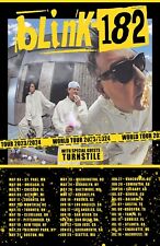 Blink 182 N America & Canada Reunion Tour Concert Poster 11 X 17 Framed