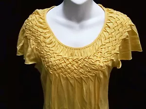 Blusa Camisa Top Estilo & Company Amarilla Soleada Nueva con Etiquetas Talla S Pequeña Cottage Core - Imagen 1 de 4