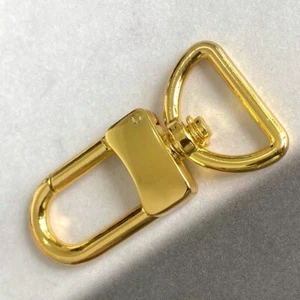 2 Stück Druckknopf Clip Ersatz für Luxus Tasche Schultergurt Teil Gold Finish - Bild 1 von 3