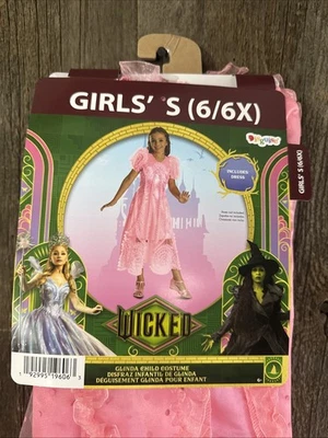 Vestido rosa Wicked Glinda disfraz infantil niña talla mediana disfraz Foto 1 de 2