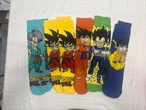 Dragon Ball Z Character Socks Goku Vegeta Frieza 6 Pack Adult Crew Socks New - Picture 1 of 5