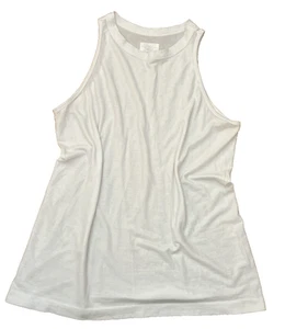Camiseta sin mangas Athleta para mujer Breezy ligera de algodón orgánico blanca mediana - Imagen 1 de 6