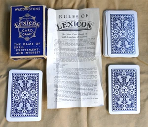 Tarjetas de juego Waddington's Lexicon de colección - con instrucciones - cartas excelentes - Imagen 1 de 6