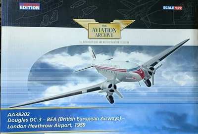 Corgi, The Aviation Achive, Douglas DC-3 - BEA, AA38202, escala 1:72, edición limitada Foto 1 de 4