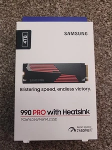 Samsung 990 PRO 4TB SSD M.2 PCIe 4.0 NVMe Solid State Drive With Heatsink PC/PS5 - Afbeelding 1 van 1
