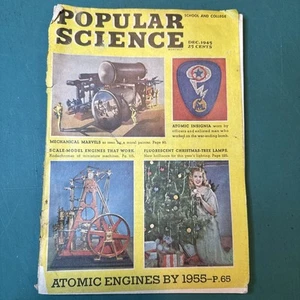 Popular Science Magazine Dec 1945 B-32 Bomber Frog Men Jet Plane WWII Aviation - Picture 1 of 11