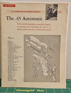 Folleto de servicio fotográfico de hechos automáticos de colección American Rifleman que representa el .45  - Imagen 1 de 3