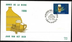 Belgium 1986 Year of the Beer FDC - Single 13fr Stamp - Mint - Picture 1 of 1