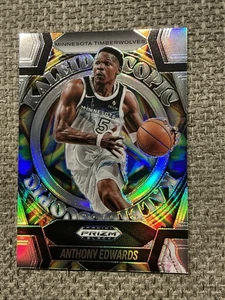 2024-25 Panini Prizm Black Anthony Edwards Silver Kaleidoscopic 🔥🔥 - Picture 1 of 2