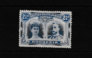 BSAC Rhodesia KGV 1910 2 1/2d doble cabezal MH BP15071 - Imagen 1 de 1