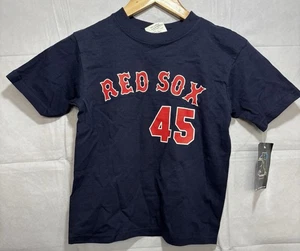 Vintage Shirt Boston Red Sox Majestic Boy Size Medium Pedro Martinez Jersey NWT - Picture 1 of 8