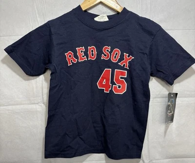Vintage Shirt Boston Red Sox Majestic Boy Size Medium Pedro Martinez Jersey NWT - Image 1 of 4