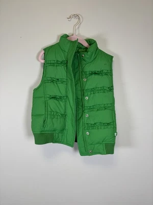 Chaleco acolchado verde Gap Kelly talla pequeña 6 volantes en estado de juego Foto 1 de 4