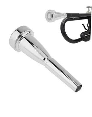 小号吹嘴,1C//3C/5C/7C 银色纯全铜银色 1.5C — 第 1/4 张图片