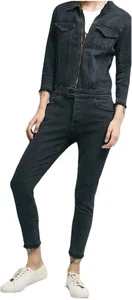 DL1961 Winnie "Ellis" tuta made in USA denim elasticizzato 98% cotone / 2% lycra XS  - Foto 1 di 19
