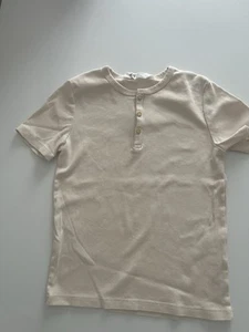 H&M Boys Beige T Shirt 7-8 - Picture 1 of 3