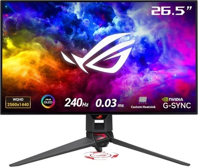 ASUS ROG Swift OLED PG27AQDM 27 Zoll WQHD Gaming Monitor 240 Hz 0.03ms  - Bild 1 von 3