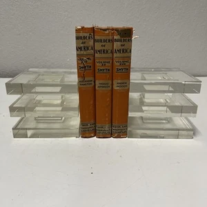 Hollywood Regency Glasblock Buchstützen klar Vintage MCM schwer 4,5”x4,5”x4” - Bild 1 von 10