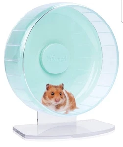 Super-Silent Hamster Exercise Wheels Quiet Spinner Aqua by Niteangel ,Medium..W1 - Foto 1 di 9