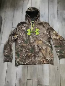 UNDER ARMOUR Sent Control RealTree Xtra Print Flannel Interior Hunting Hoodie Lg - Picture 1 of 11
