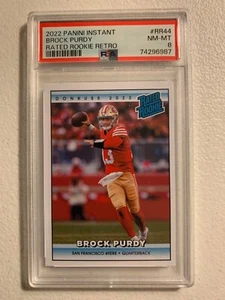 2022 Panini Instant Brock Purdy Rated Rookie Retro PSA 8 - Picture 1 of 2